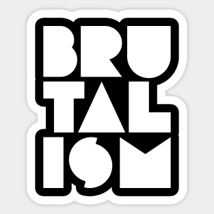 brutalism bold logo Sticker